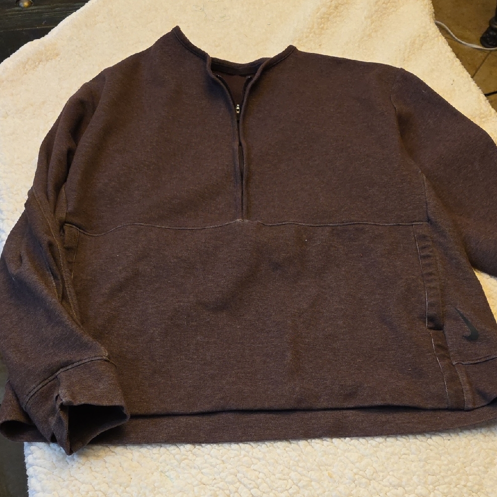 Men's Brown Half-Zip Sweater